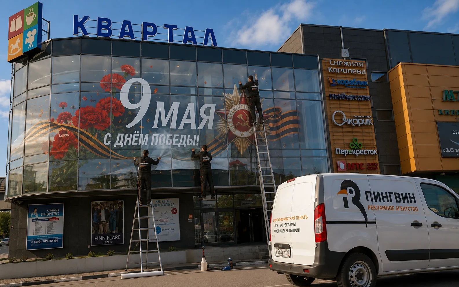 Широкоформатная печать рекламного материала